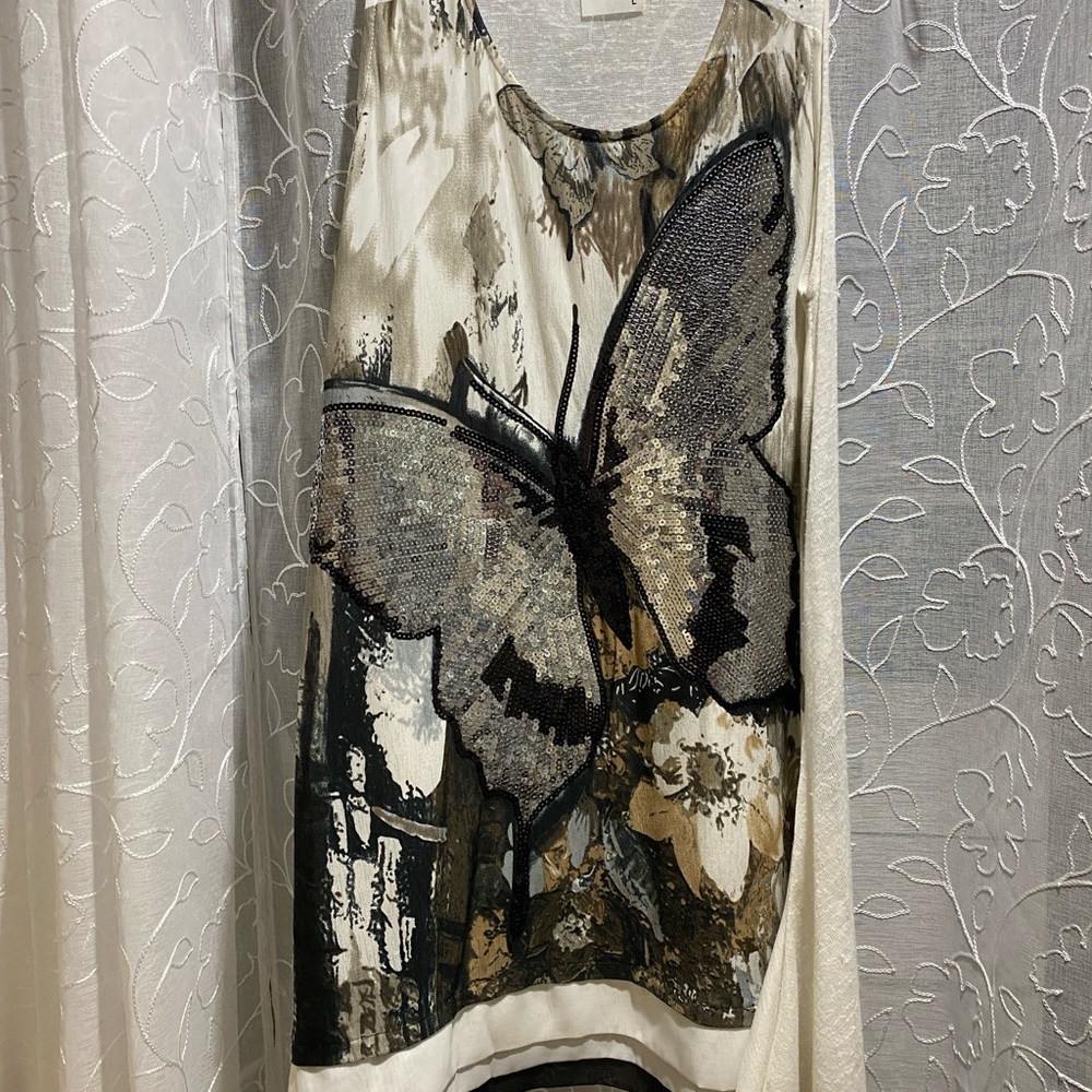 Fleur de Lis sequin butterfly tunic